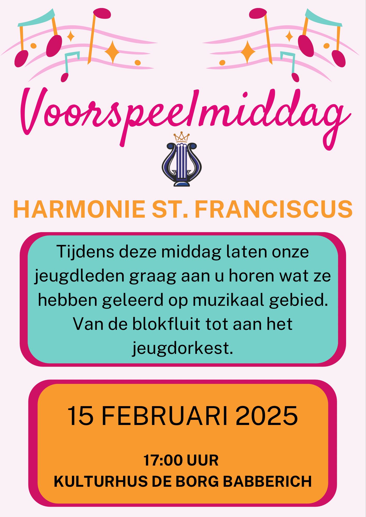 Flyer Voorspeelmiddag 2025 Facebook